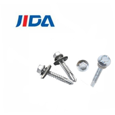 Tornillo de la perforación del uno mismo de la cabeza de hex. del braguero del reborde del metal del hierro de C1022a para la construcción